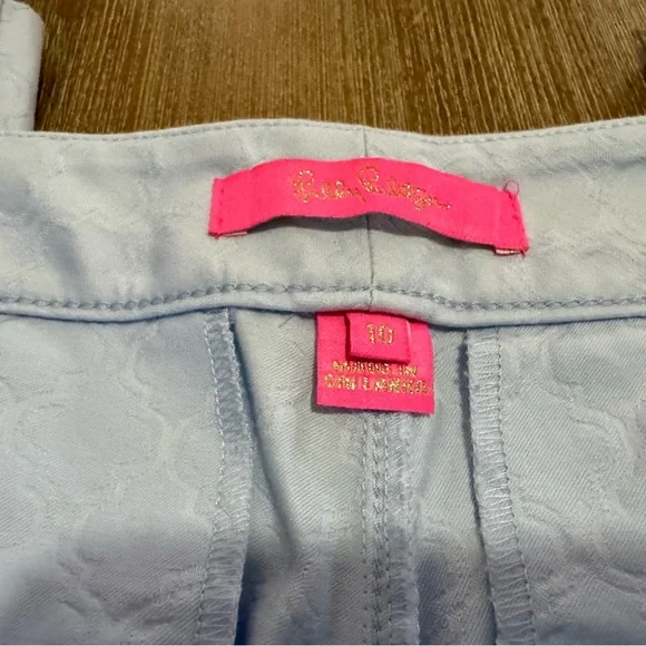 Lilly Pulitzer PowderBlue Textured Pants - Picture 2 of 6